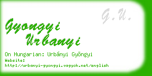 gyongyi urbanyi business card