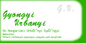 gyongyi urbanyi business card